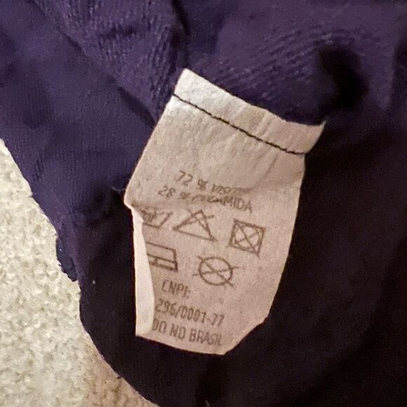 One of a kind beautiful lightweight purple pullover, appliqué and lace - Picture 4 of 7